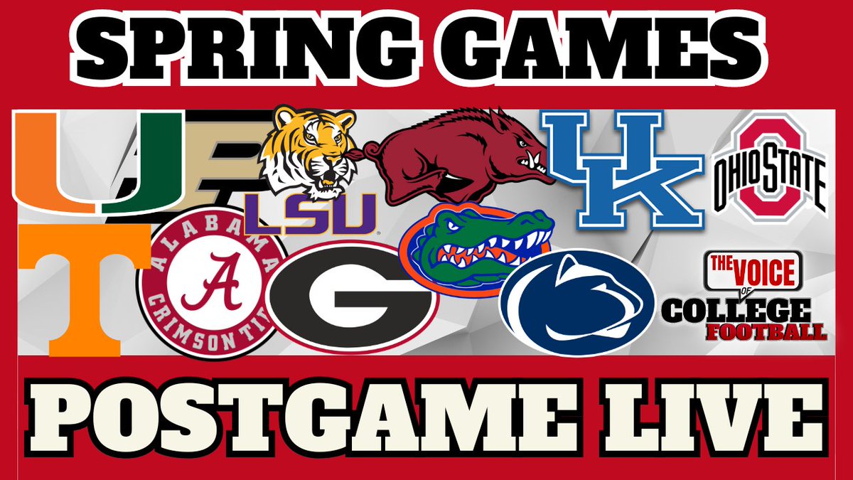 SPRING GAME WRAP UP LIVE RIGHT NOW Guests include: @TyHudson83 @CoachingMSmith @kevinmcguffey @MikeMcDanielSI youtube.com/@MarkRogersVOC…