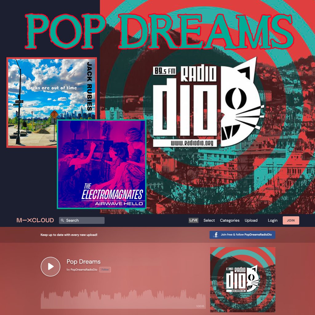 Listen to Pop Dreams on France's Radio Dio for spins of The Jack Rubies and The Electromagnates (new music out now via Big Stir Records) and lots more. Dream on, right here: mixcloud.com/PopDreamsRadio… #RadioDio #PopDreams #TheElectromagnates #TheJackRubies #IndiePop #PowerPop