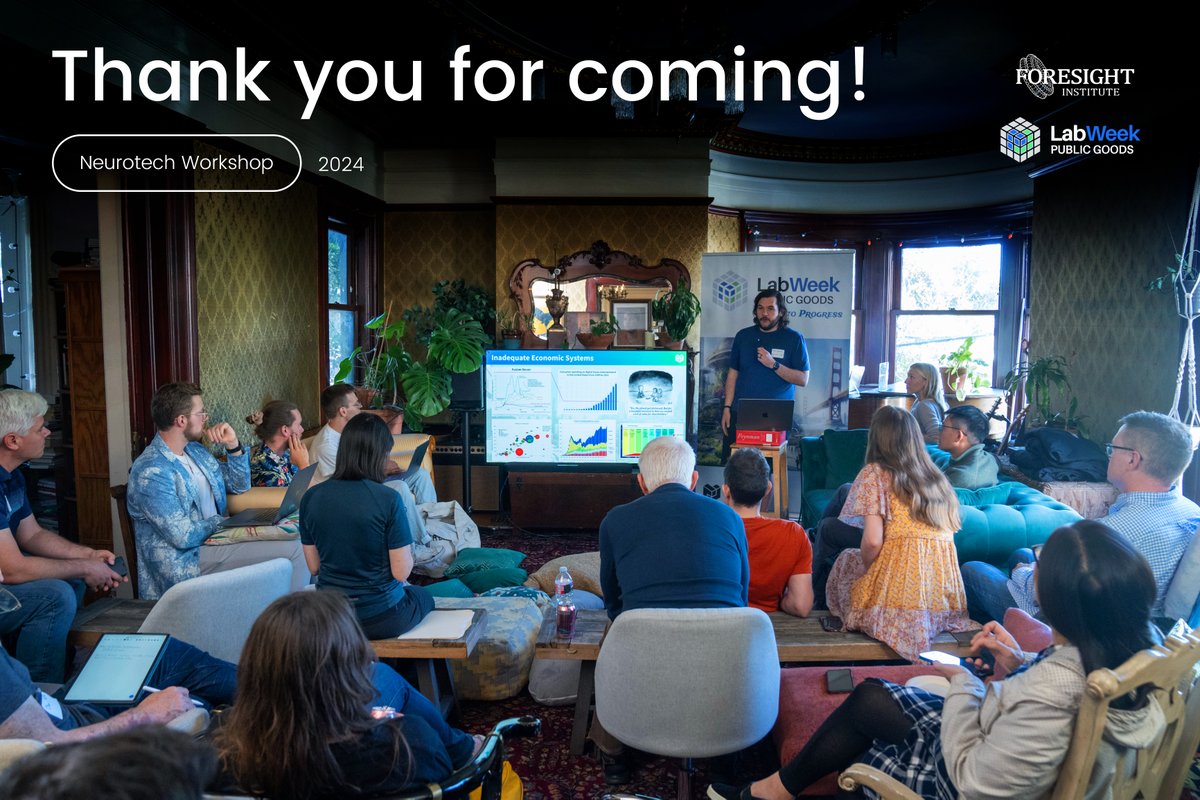 foresightinst's tweet image. Thank you for attending the Neurotech workshop we co-hosted with @protocollabs! We heard presentations from @allisondman, @juanbenet, @maxhodak_, @michaelandregg, @DeneckeChase, and @janhkirchner

Apply to our remaining workshops here: lu.ma/pathstoprogress 

#LabWeekPG