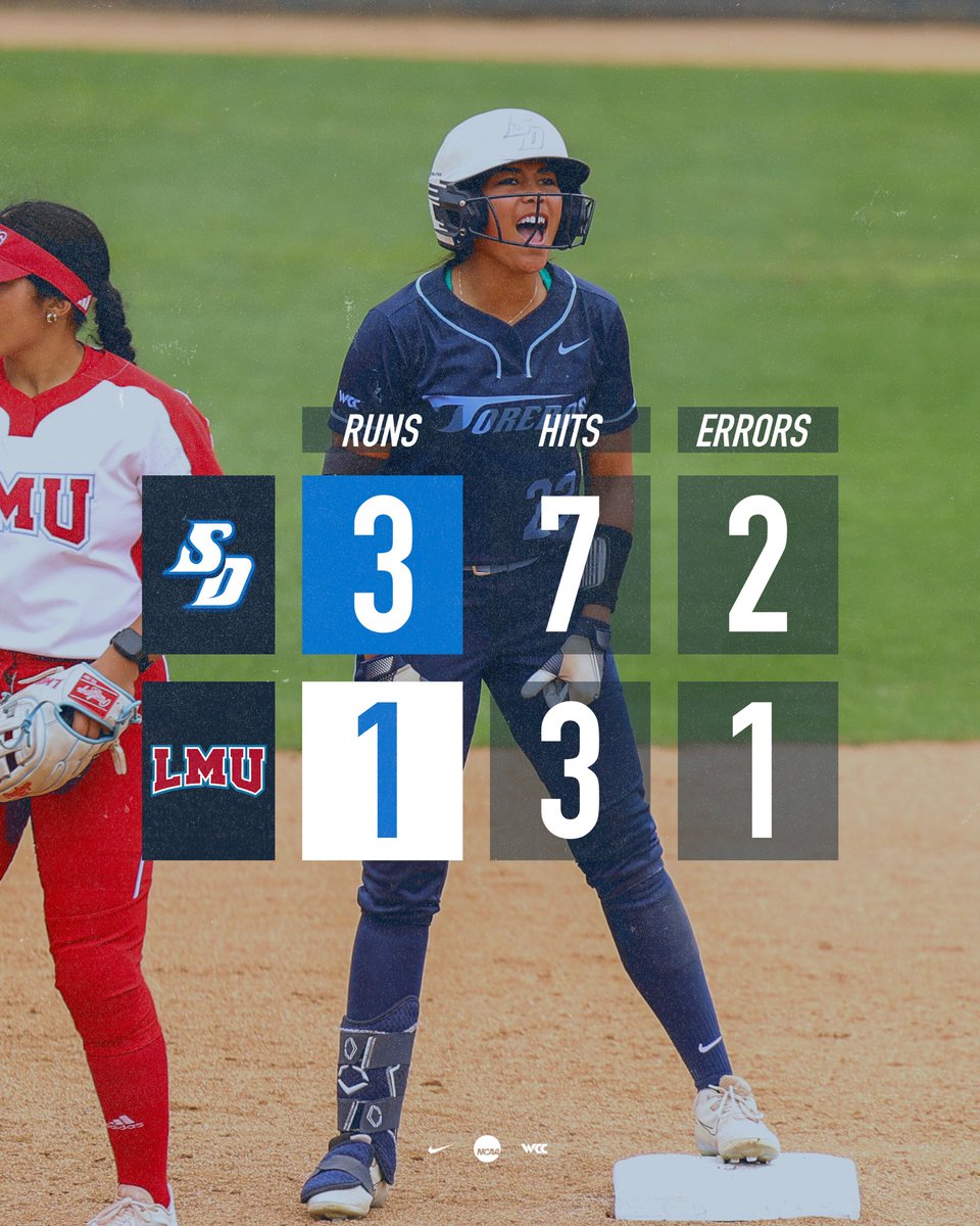 Fly. The. Flag 🚩 @USDSoftball sweep the doubleheader against defending champs LMU to clinch the @wccsports series with one to play! #GoToreros #BetterTogether