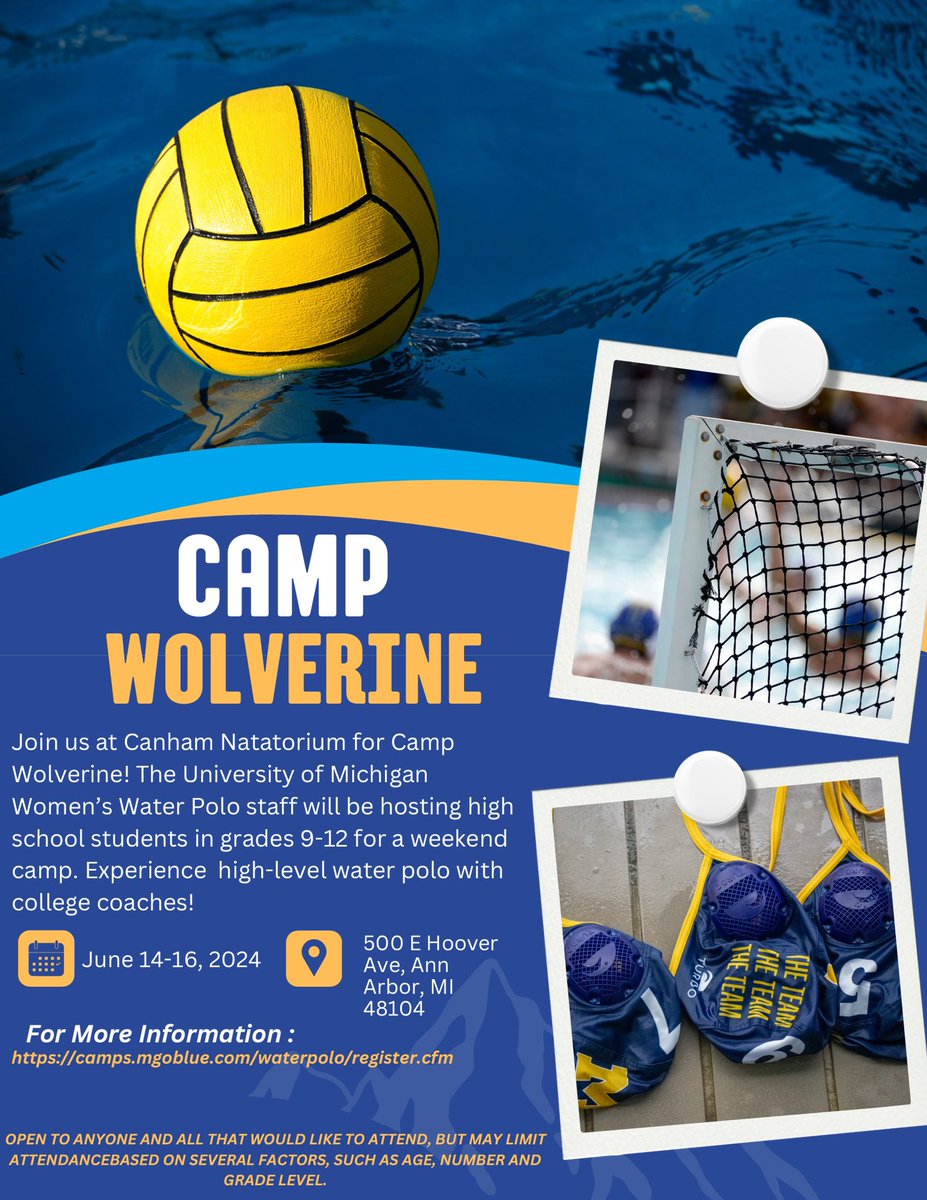 Join us in June for Camp Wolverine! Our three-camp runs from June 14-16! #GoBlue