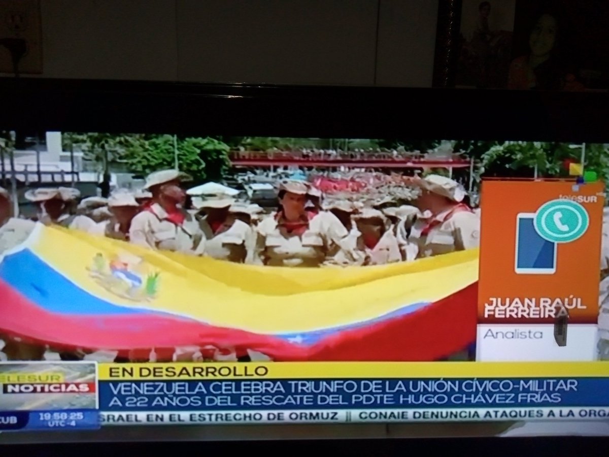 El pueblo venezolano sigue alerta contra las acciones imperiales. #ChavezVive en su pueblo