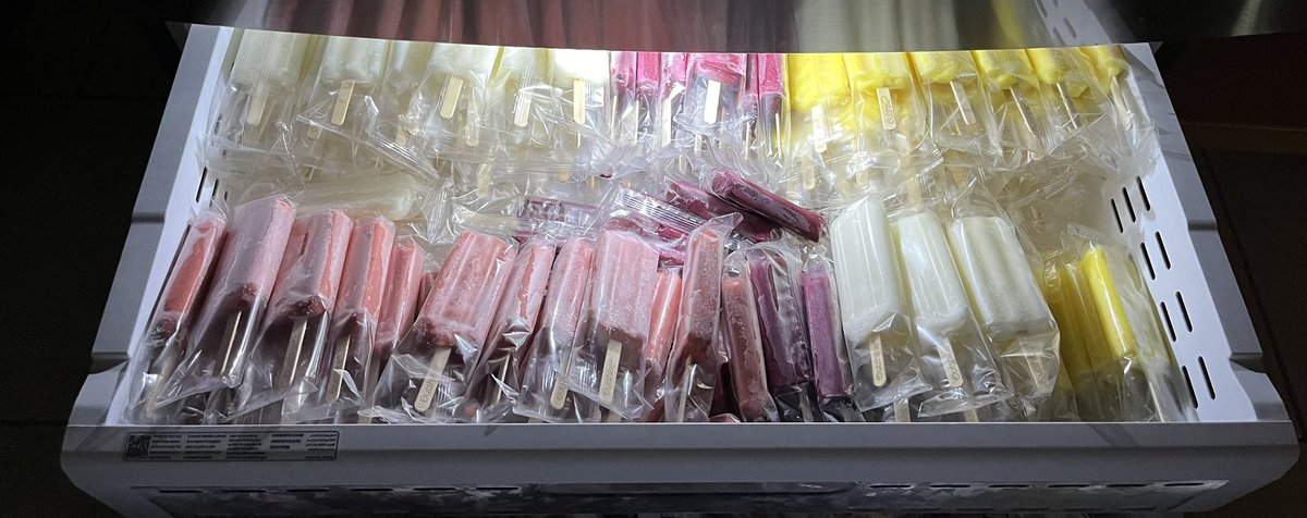 tandkc's tweet photo. @EliMcCann Current situation after mine visited Costco. We are now the proud owners of 240 Outshine Pops minus how many were eaten on the way home. https://t.co/p3V9FrQ9mL