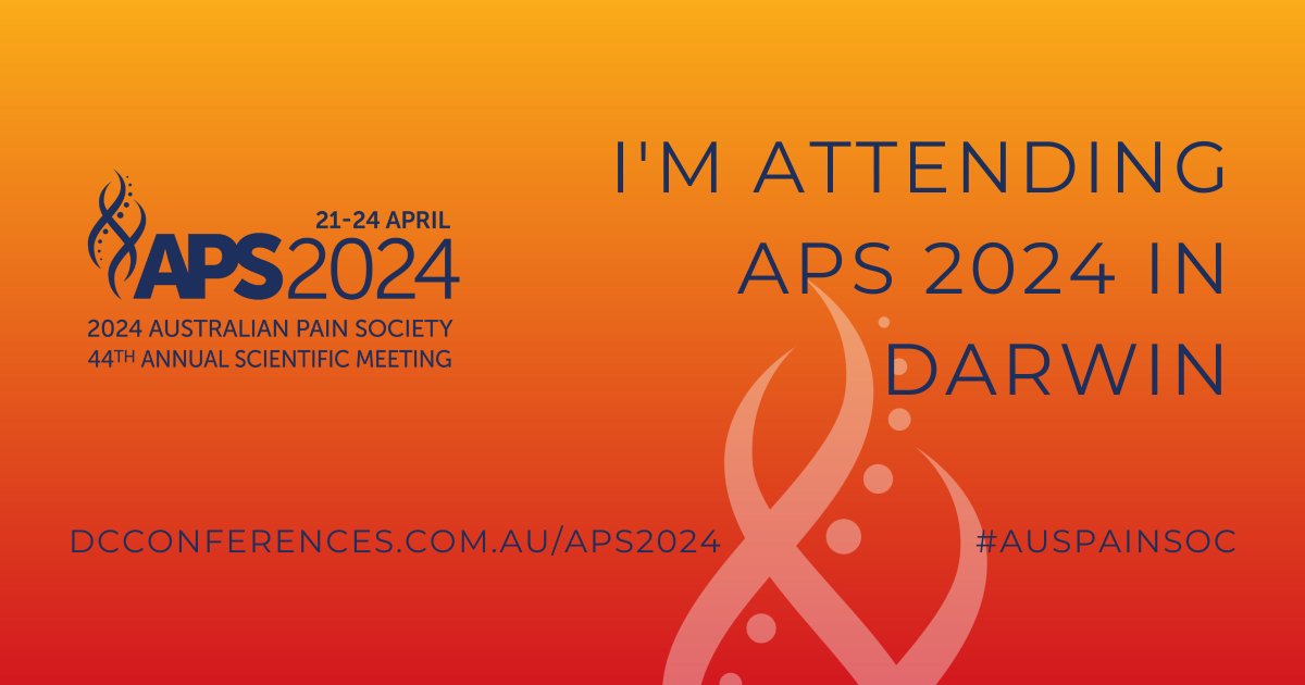 #AusPainSoc: dcconferences.com.au/aps2024/ Looking forward to seeing you there, please share!