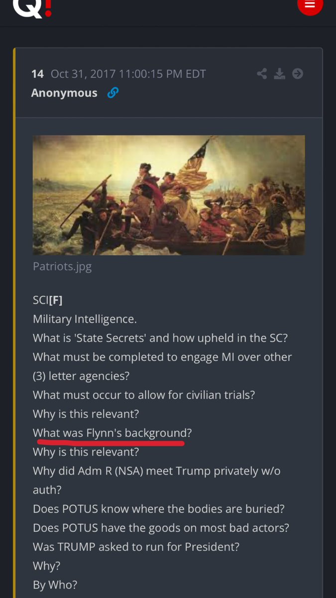 This is why @GenFlynn disavowed Q.
This is why General Flynn set up the ‘Digital Soliders’ Network.

What is Michael Flynn’s background?

Mossad & MI6.

Why is he of scared of MAGA aligning with Q? 
Because if they do it will lead to him being exposed for being a Double Agent.