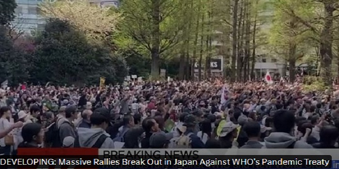Massive Rallies Break Out in Japan Against WHO's Pandemic Treaty dlvr.it/T5T773