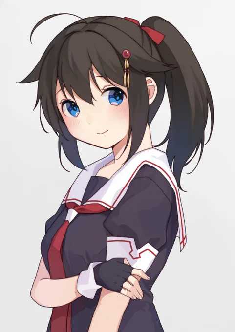 お題箱から、ポニテ時雨 #艦これ 