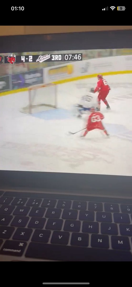 EllBate's tweet photo. I’m all for goaltender interference when it’s necessary, but cmon, look at this and tell me what else Alderson is supposed to do when Brine is that far out of his crease? https://t.co/XDPQCcAL1l