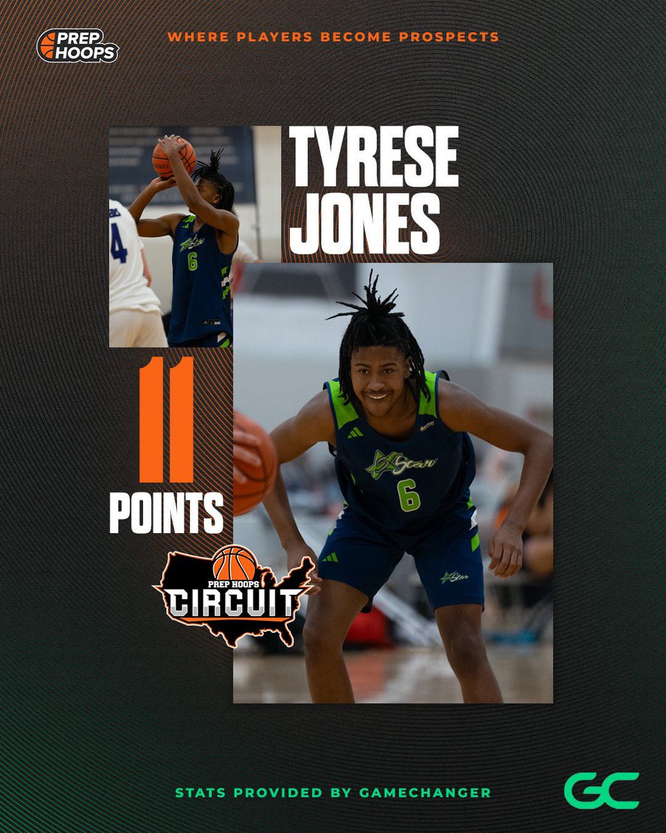 Prep Hoops Circuit 🏀 (@phcircuit) on Twitter photo Tyrese Jones of <a href="/FiveStar_BB/">Five Star Basketball</a> with 11 points at #PHChiTownTipOff!
View live stats on the @GCsports app! Tyrese Jones of <a href="/FiveStar_BB/">Five Star Basketball</a> with 11 points at #PHChiTownTipOff!
View live stats on the @GCsports app!