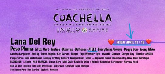 ateezavenger's tweet photo. Atinys I’ve been seeing ppl not know Ateez perform again on the 19th for Coachella!
PLEASE SPREAD THE WORD! 😭🏴‍☠️ https://t.co/BLZW2b642V