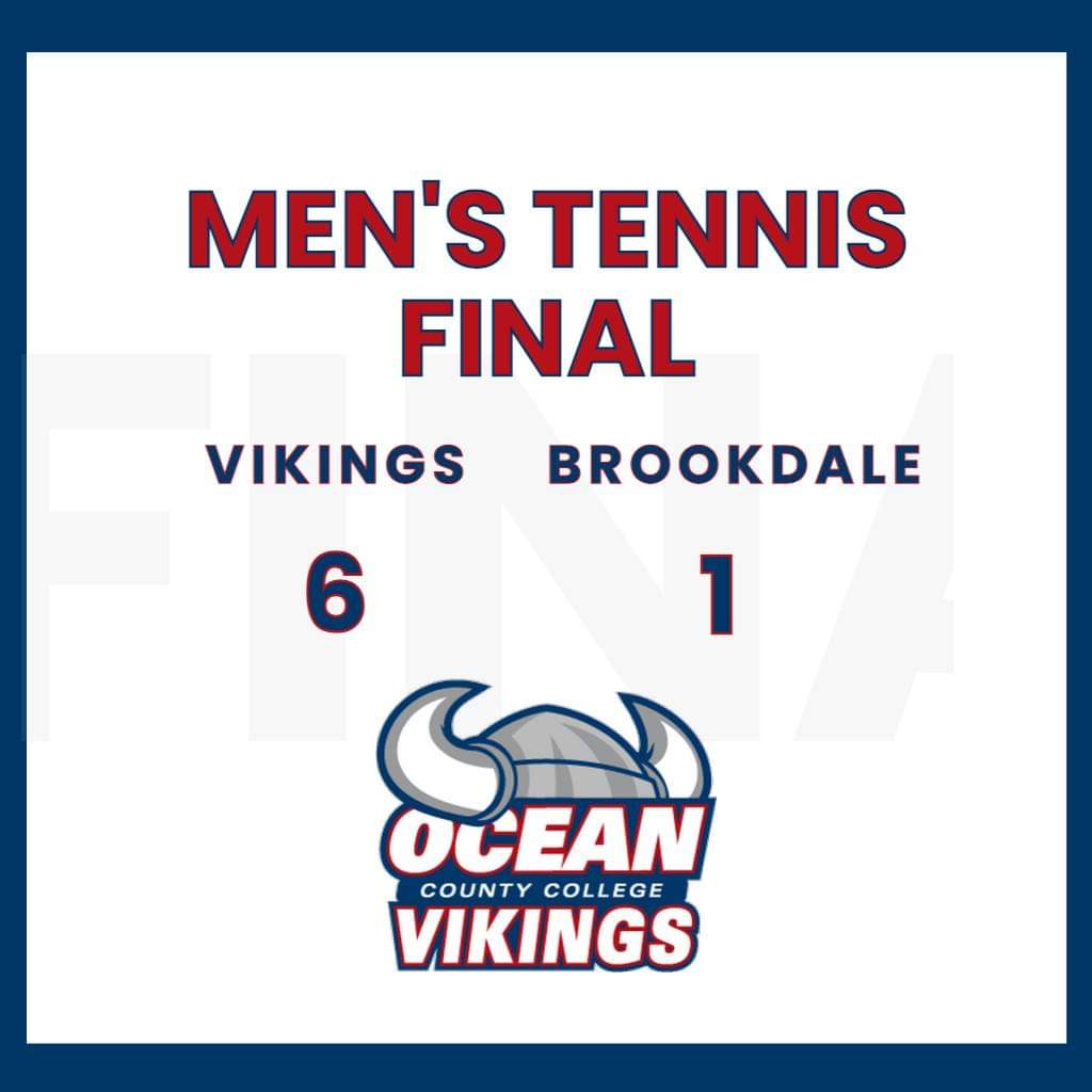 Ocean County College Men's Tennis blasts Brookdale CC, 6-1 to earn their 3rd win of the season! After traveling to Lincroft for today's win, the Vikings' next match will see them host Brookdale on Tuesday, April 16th at 3:30 P.M. 🎾