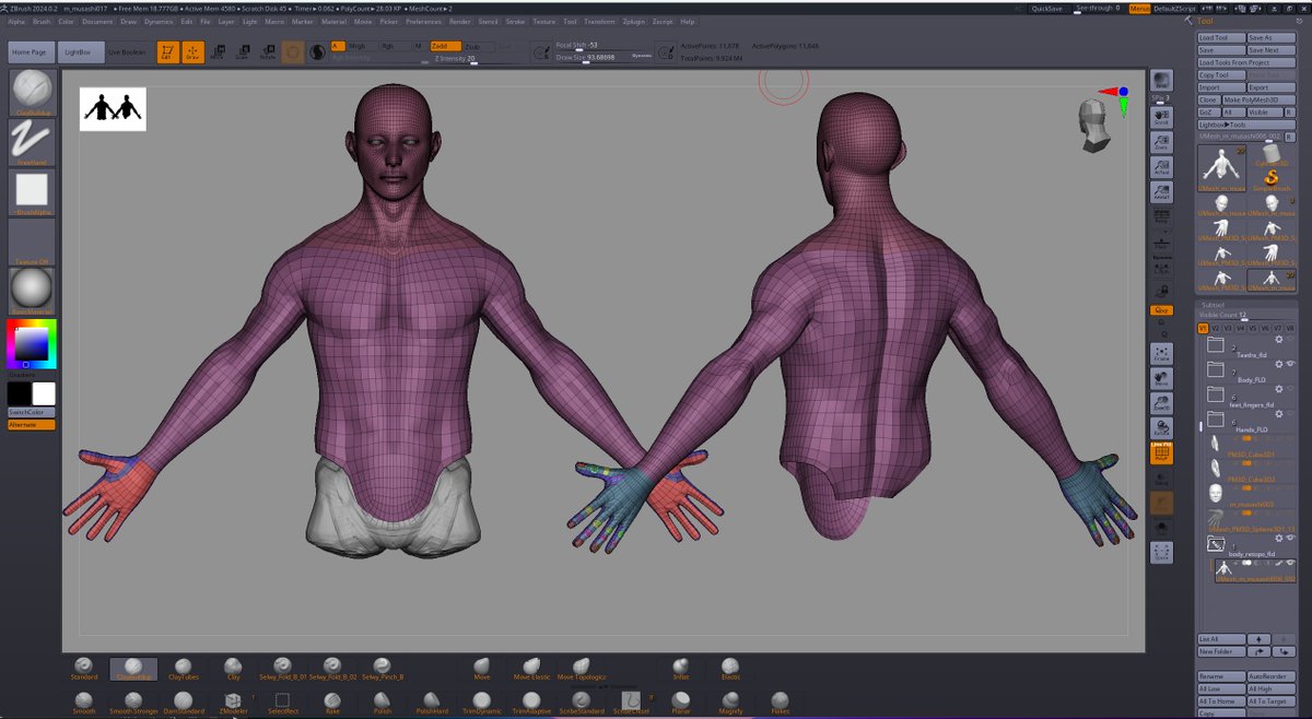nchsoliveira's tweet photo. Musashi project moving slow but moving forward at least ahahah
Retopo was done and started to detail the head, rest of the body wont need much detail
hair is temporaly, just a sketch to help with the head and face shape/details https://t.co/Wu69DGEN8t