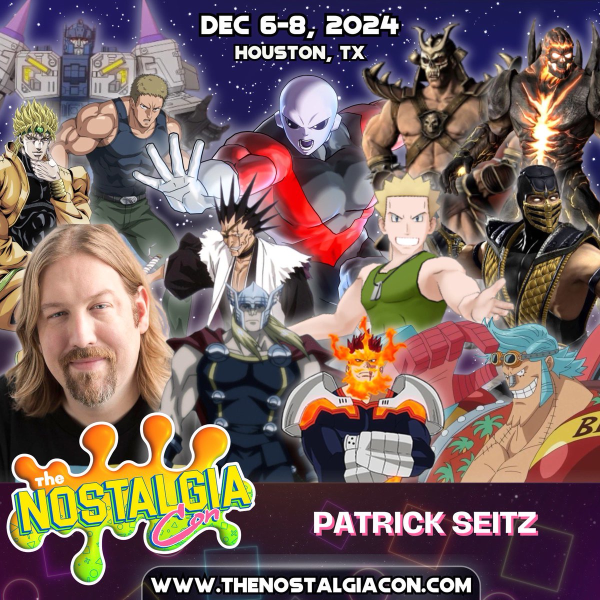 Houston fans, it doesn’t get much better than this. We are extremely fortunate to provide an opportunity to meet voice over legend @seitz_unseen 🤩 Patrick is one of the biggest names in the industry and you won’t want to miss it!