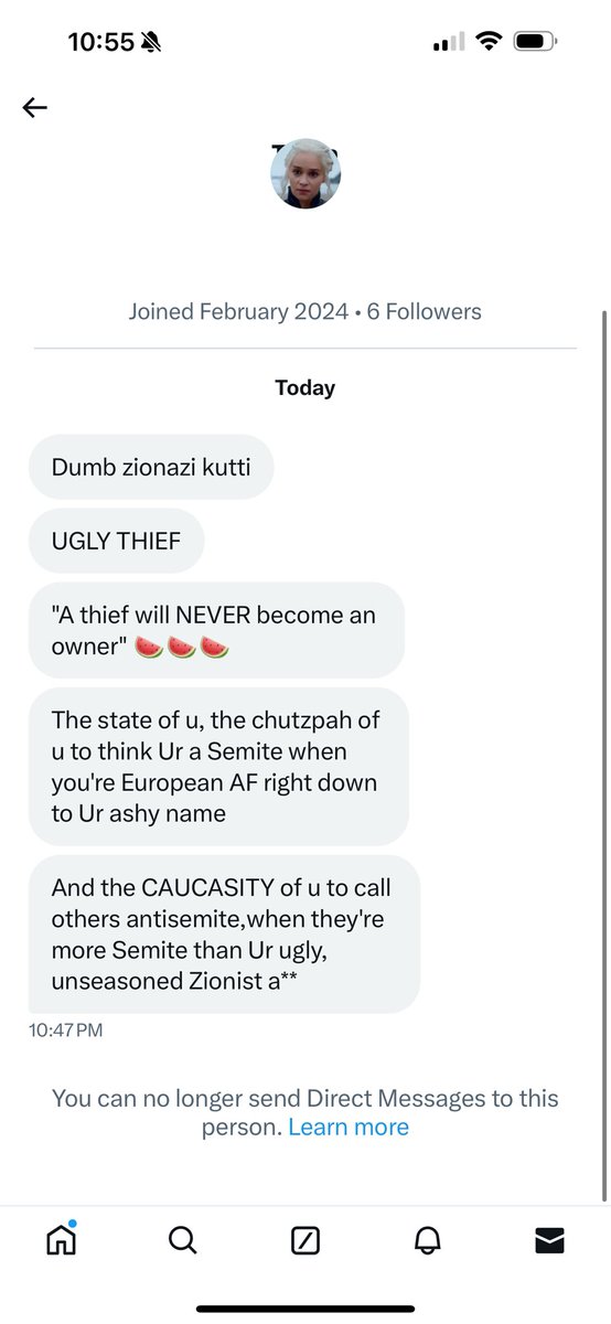 anjewla90's tweet photo. Most of my messages. They are so triggered. 

Guess what? My father was white and from European descent. Cry more. https://t.co/cF9oAeUAeu