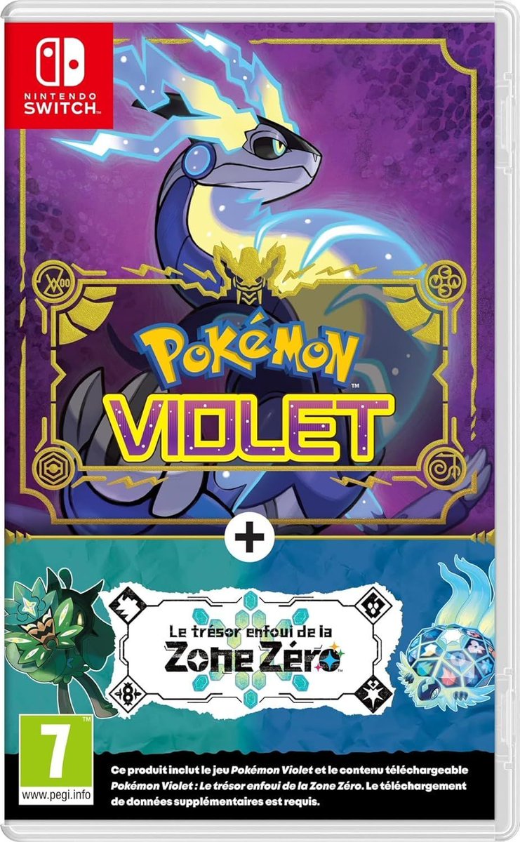 Nintendo Pokémon Violet + Pass d'extension 'Le trésor enfoui de la Zone Zéro' à 63.25€ sur ```Amazon FR``` ! ► amazon.fr/dp/B0CK2T51HZ?… #Publicité