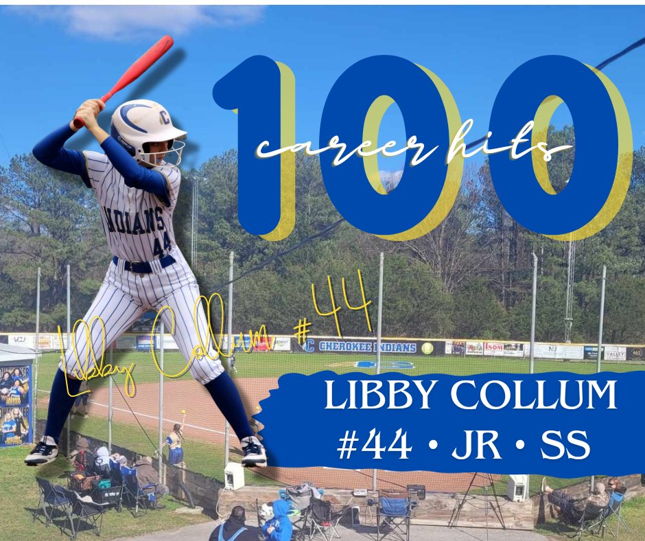LadyIndianSB's tweet photo. Congratulations to Libby Collum on getting her 100th career hit! https://t.co/qAHn4RoTM1