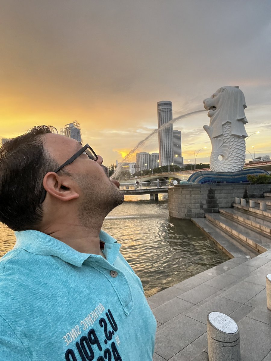 When the world can do it in front of TaJ Mahal, why not try it at the Merlion!..and I am sure I am not the only one doing that 🤣 #Singapore