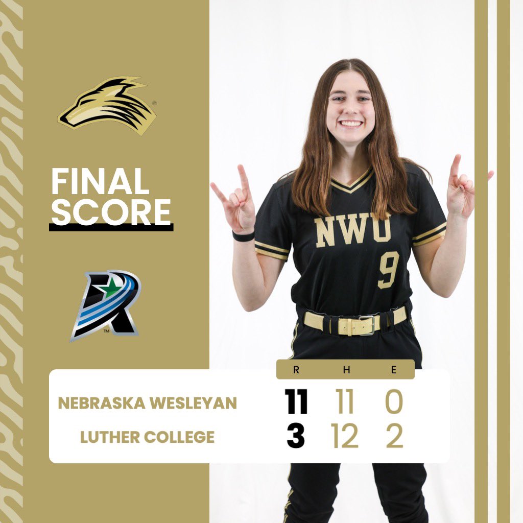 NWU_SOFTBALL's tweet photo. The bats were on fire today! The P-wolves bounced back today w/ a sweep over Luther College. 🧹

Pwolf shoutout goes to 2 juniors, Paige Davison showcased her incredible skills at shortstop! Addi Duranski, ignited the rally in game 2 w/ her second career home run! 👏
@NWUSports https://t.co/lCqwf6SENA