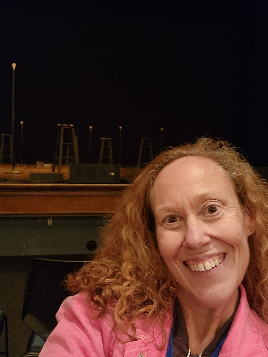 AndreaShullaw's tweet photo. .@StephMillerShow - I'm in the orchestra pit waiting for Stephanie to fall on me! Don't worry. I will catch you!!!!! https://t.co/du3u4vBjX0