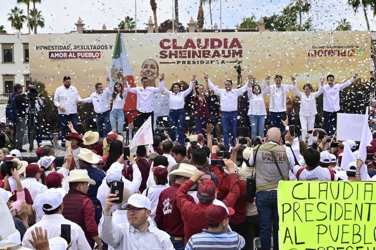 RamonDuarteM's tweet photo. ¡Hermosillo YA DECIDIÓ! 🌵🏜️

En la Plaza Emiliana de Zubeldía recibimos a nuestra próxima presidenta la Dra. Claudia Sheinbaum.

#ClaudiaPresidenta #SonoraConClaudia https://t.co/DCb2mN9tf9