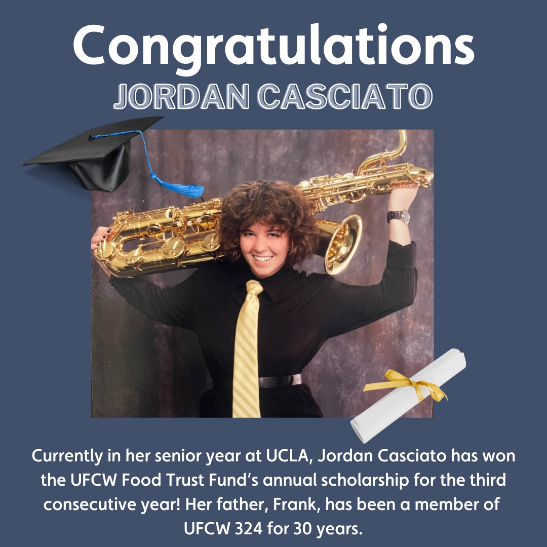 The first time Jordan Casciato applied for the UFCW Trust Fund scholarship, she was a sophomore at UCLA. She won the top $10,000 scholarship award that year. And then she won the following year. Her third consecutive win has essentially secured her place in our history books.