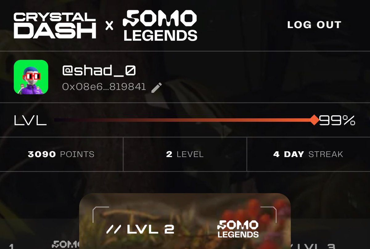 shad_0's tweet photo. Almost level 3 on @playsomo 
Who’s still farming?? $SOMO https://t.co/gjzyKpvZ88