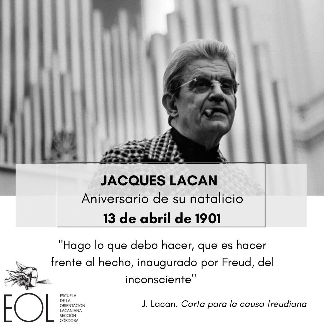 EOLCba's tweet photo. Hoy recordamos a Jacques Lacan, 
a 123 años de su nacimiento. https://t.co/gOB8jB98U4