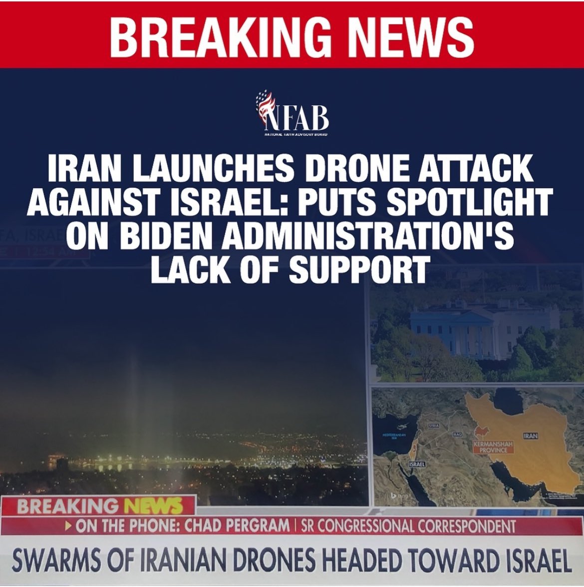 Repost National Faith Advisory Board- 
Urgent: Iran attacks Israel…This is a pivotal moment in the Middle East, and tensions are set to escalate. Pray for protection of Israel, safety of those in harm's way, and defeat of Israel's enemies🙏🇮🇱 #PrayForIsrael #StandWithIsrael