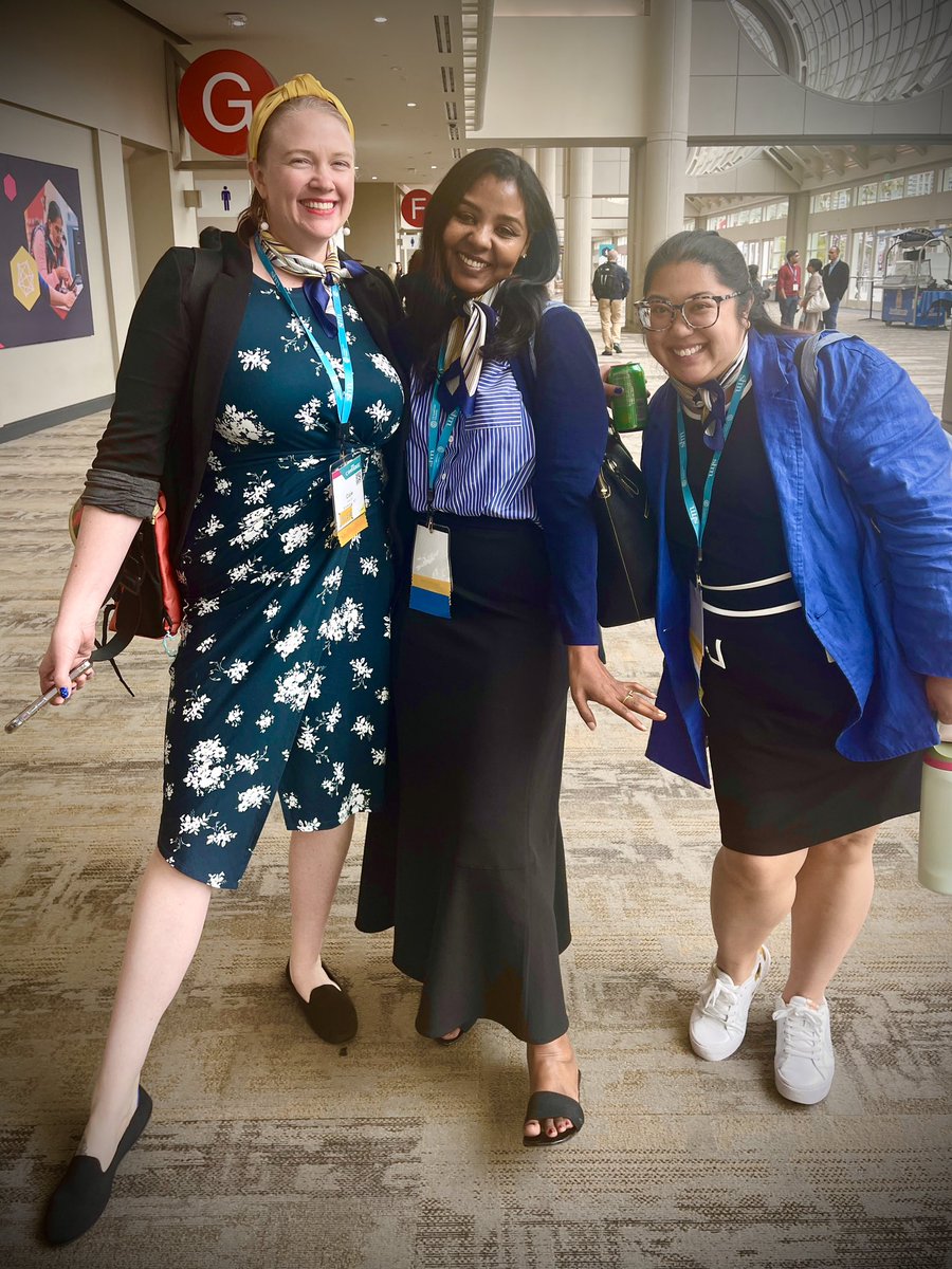 Finally met my co-@JHospMedicine fellows (new deputy Editors) & we rocked the brand colors with matching scarves!! #SHMConverge24