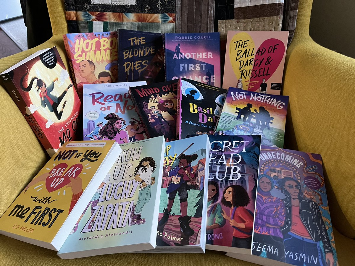 I got the #bookexcursion summer reads box from @SSEdLib and it was FULL of goodies! Now to get these organized and in the spreadsheet and start reading! Where would you start?! @DoctorYasmin @simonteen @JMCwrites @JoeJimenez_writ