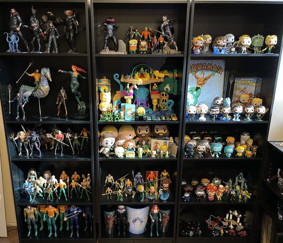 Dusting Day for the @aquamanmovie collection!! Two hours well spent with @OriginalFunko @LEGO_Group @SpinMaster @mcfarlanetoys and others! @DCOfficial @AquamanUniverse