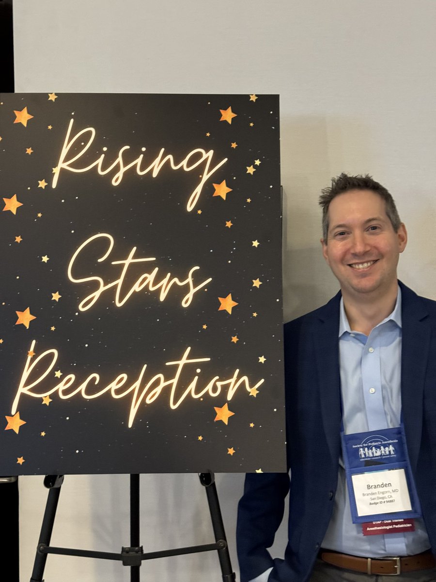 Excited to attend the <a href="/PediAnesthesia/">SPA</a> Rising Stars Reception with <a href="/BrandenEngorn/">Branden Engorn</a>. 

#PedsAnes24 #PedsAnes #PedsICU
