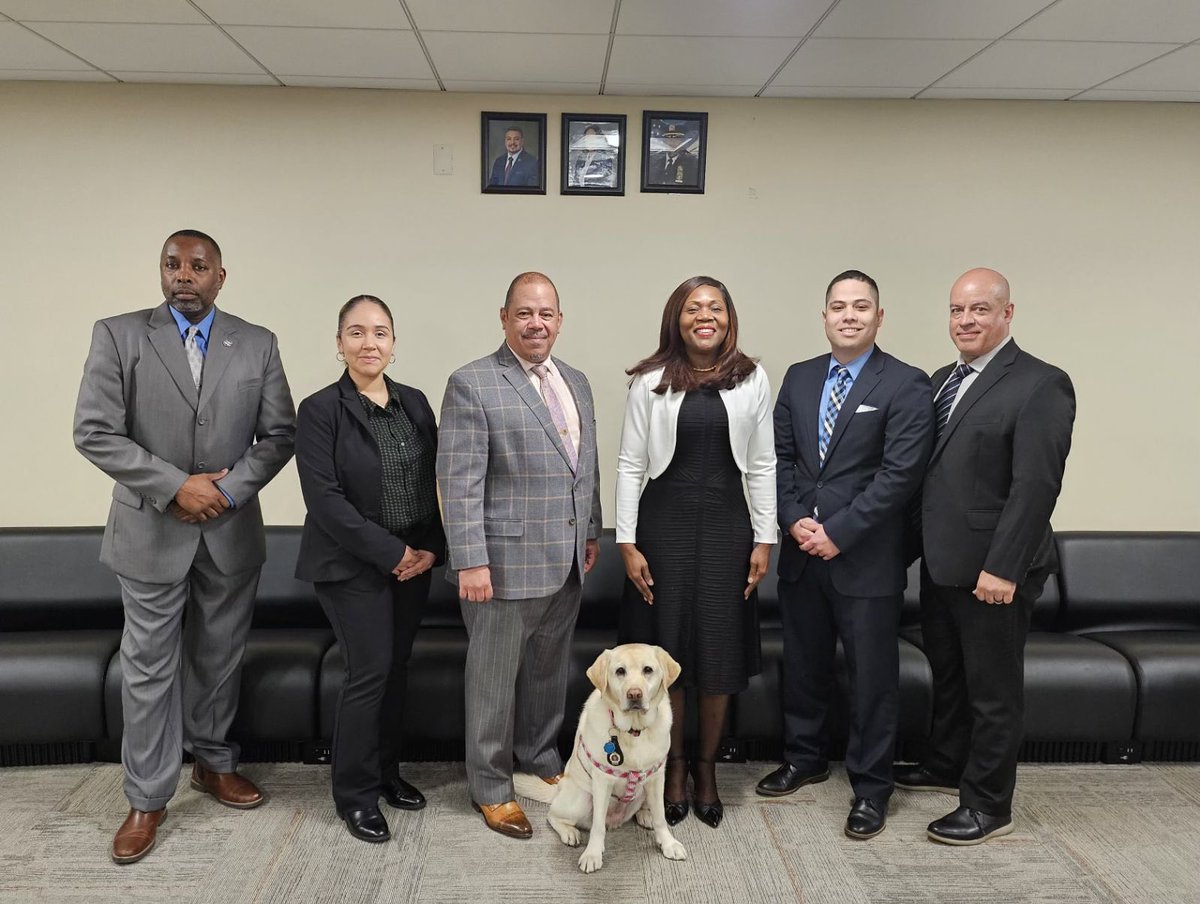 4/9/24 - Deputy Commissioner White and Assistant Commissioner Morgan meeting with member from American Legion Police Post 460 to plan upcoming activities and initiatives. NYPD EAU K9 Jenny assisted with presiding over the meeting <a href="/Legion460/">American Legion#460</a> <a href="/nypdeau_1085/">NYPD EAU</a>