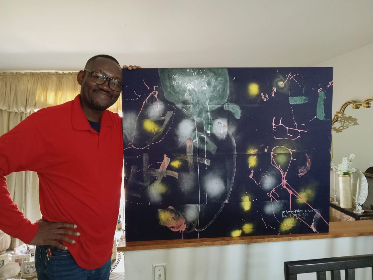 kimmieweeks's tweet image. I used to paint when I was much younger. Most of my work was destroyed during the war, with the exception of this one, which was brought to the United States by Mrs. Izetta Cooper. I got to see it this weekend for the first time in 36 years!