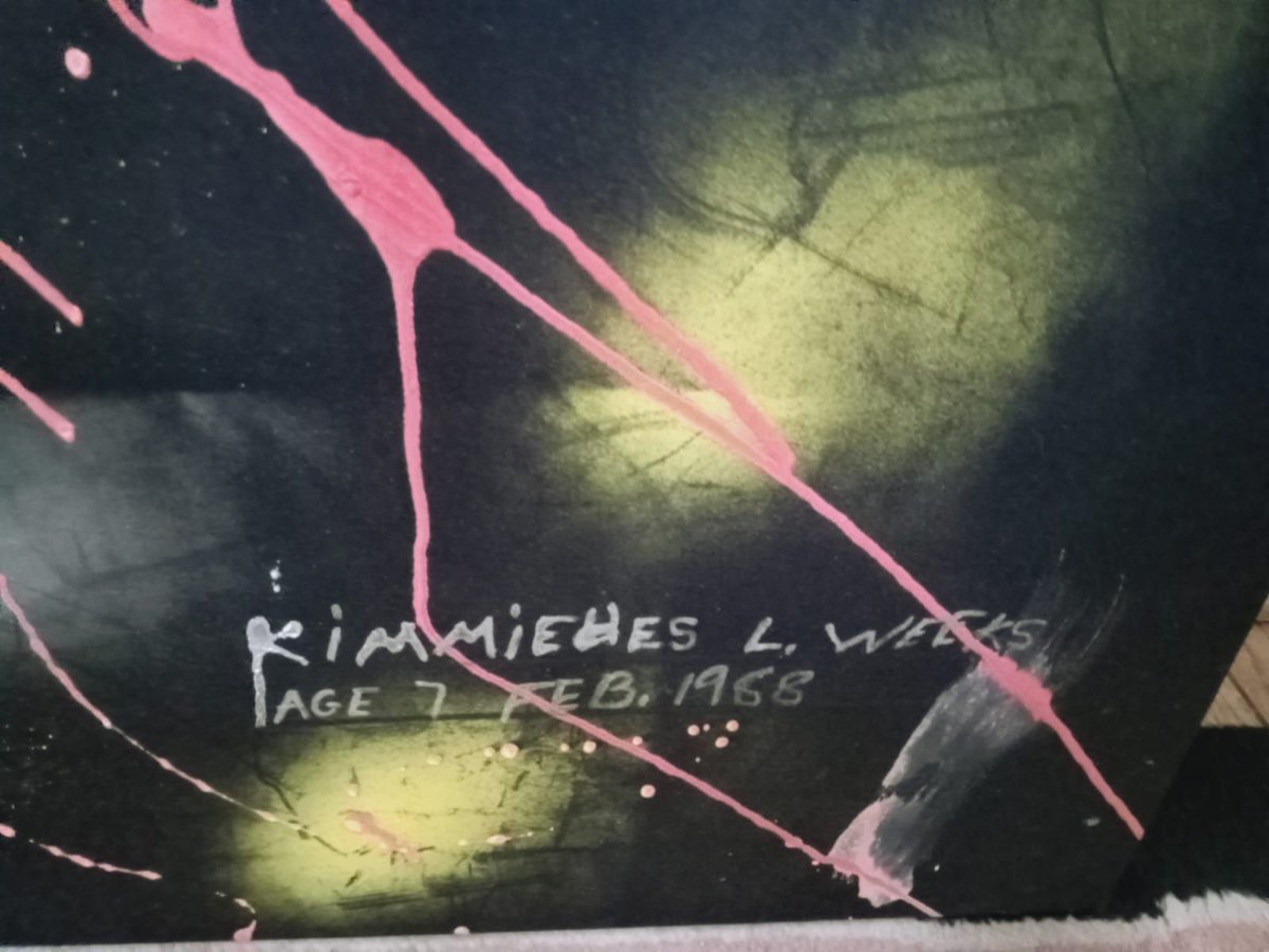 kimmieweeks's tweet image. I used to paint when I was much younger. Most of my work was destroyed during the war, with the exception of this one, which was brought to the United States by Mrs. Izetta Cooper. I got to see it this weekend for the first time in 36 years!