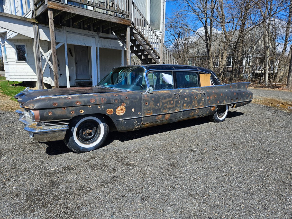 Movie 'Thinner' 1960 Cadillac Fleetwood 75 - She needs help gofund.me/c4791287 World, meet Gina. We plan to rebuild her, one way or the other. We have no idea what it will cost or how long it will take, but she has become a pet project for SK Tours.