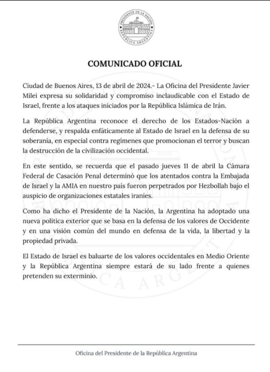 Milei pone a la República Argentina en severo riesgo en un contexto de Guerra múltiple abierta entre Irán e Israel mientras rige un aumento de hostilidades entre Rusia y Ucrania con la OTAN. El Comando Sur de EE UU sabía esto y por eso estuvo en Ushuaia. La locura entre nosotros.