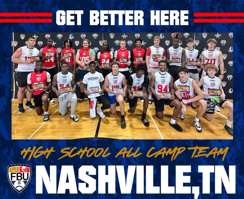 BEST OF THE BEST 👏 Congratulations to these student-athletes at FBU Nashville on being named to the All-Camp Team 🎟️🥊 2️⃣ #FBU Top Gun See you in Paradise 🌴🏈 #PathToNaples #ParadiseCoast #FBU #GetBetterHere