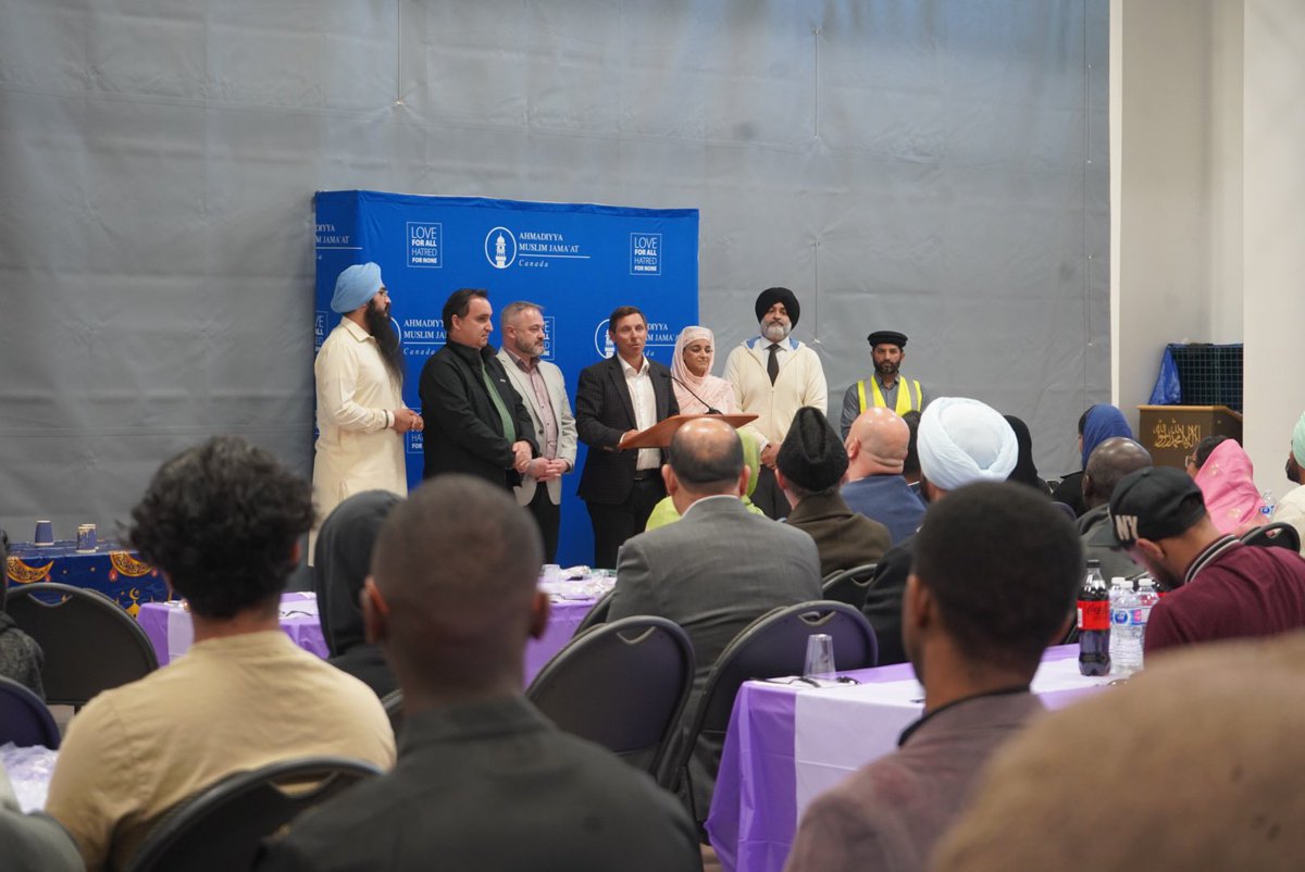 Patrick Brown (@patrickbrownont) on Twitter photo Happy to attend the Eid Celebration at the Mubarak Mosque #Brampton along with <a href="/iHarkiratSingh/">Harkirat Singh</a> <a href="/Navjitkaurbrar/">Navjit Kaur Brar</a> <a href="/gurpartapstoor/">Gurpartap Singh Toor</a> <a href="/paulvicente/">Paul Vicente</a> and <a href="/RodPower7_8/">Rod Power</a>.
The popular Ahmadiyya motto: “Love for All, Hatred for None” is the perfect reflection of the community in Brampton. Happy to attend the Eid Celebration at the Mubarak Mosque #Brampton along with <a href="/iHarkiratSingh/">Harkirat Singh</a> <a href="/Navjitkaurbrar/">Navjit Kaur Brar</a> <a href="/gurpartapstoor/">Gurpartap Singh Toor</a> <a href="/paulvicente/">Paul Vicente</a> and <a href="/RodPower7_8/">Rod Power</a>.
The popular Ahmadiyya motto: “Love for All, Hatred for None” is the perfect reflection of the community in Brampton.