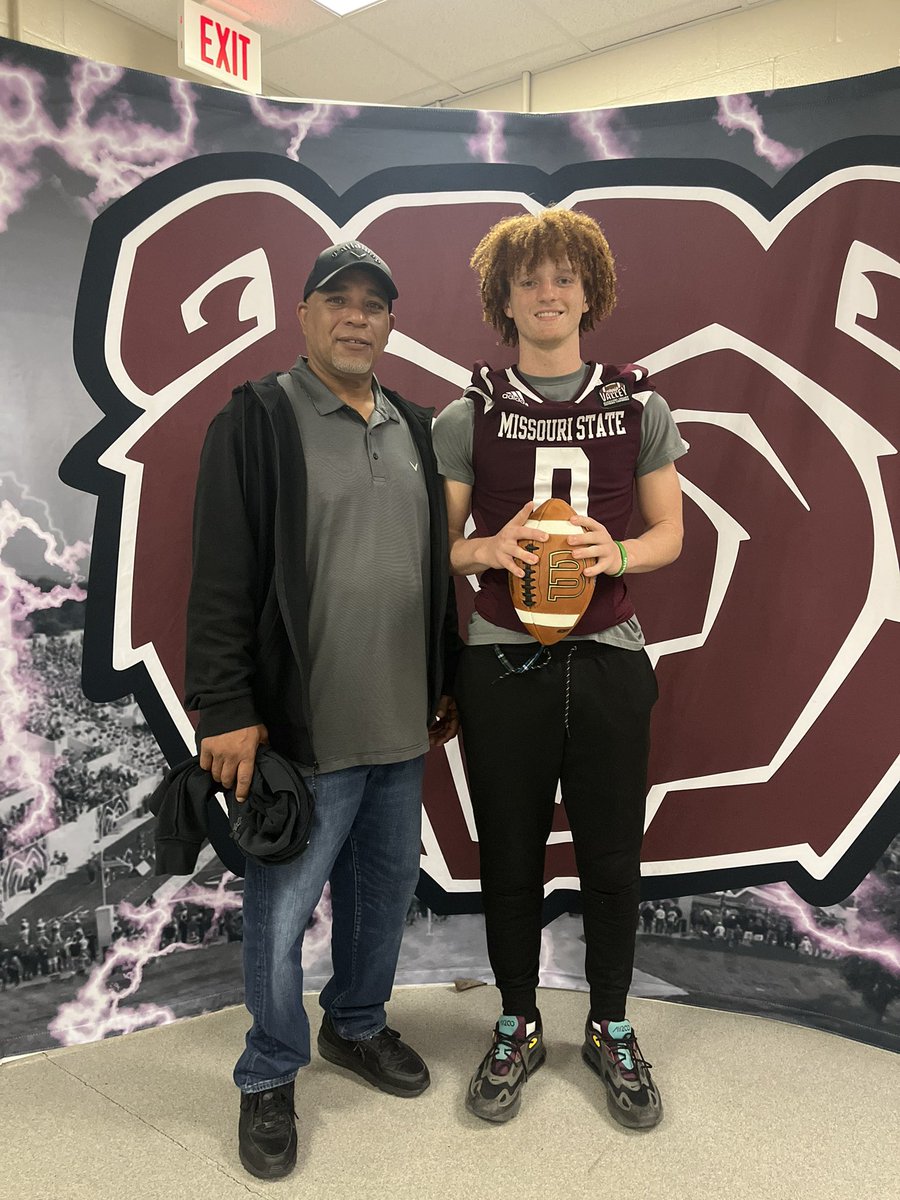 Had a great time at <a href="/MOStateFootball/">Missouri State Football</a> today! Would like to thank <a href="/_CoachDowning/">Michael Downing</a> and the rest of the coaching staff for a great experience. Can’t wait to be back in June!

<a href="/Coach_Perkins/">Matt Perkins</a> <a href="/CoachStehle_/">Coach Chris Stehle</a> <a href="/CoachAHarrell11/">Coach Alex Harrell</a>
