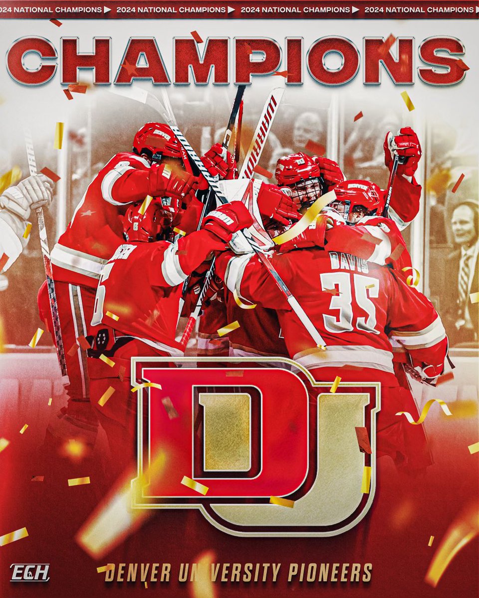 Denver is your 2024 National Champions!!!! 🏆 @DU_Hockey #10Piece