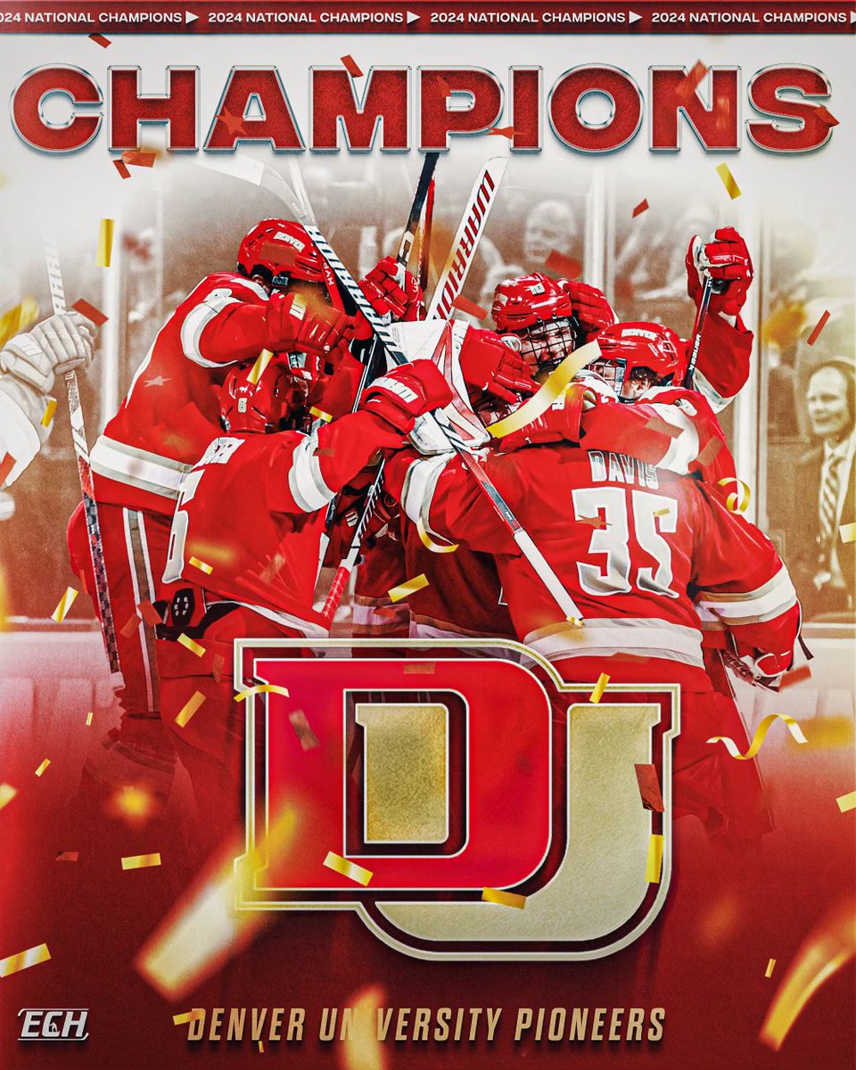 Denver is your 2024 National Champions!!!! 🏆 <a href="/DU_Hockey/">Denver Hockey</a> #10Piece