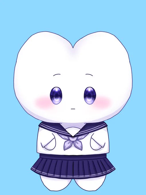 ハギハギさん( )にセーラー服を着た可愛いまもちゃんを描いていただきましたありがまもデス ※掲載許可をいただきました #かみがみんファンアート