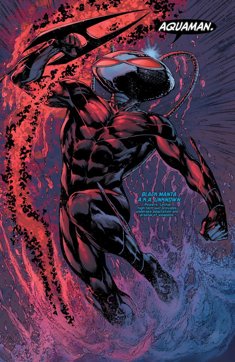 Black Manta coming out of retirement when he found out Aquaman was alive