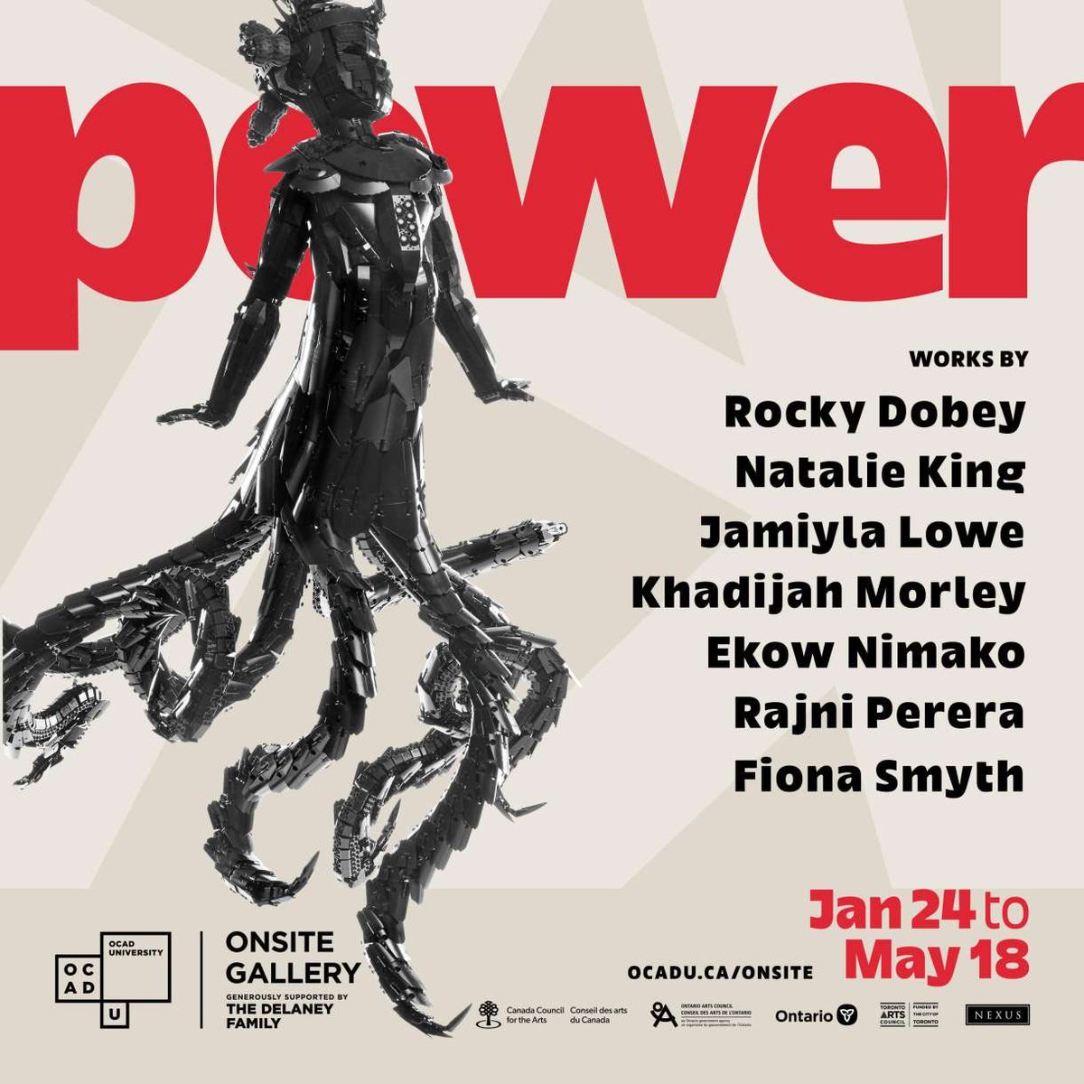 A gem of an arts experience in our city: the Onsite Gallery of ⁦@OCAD University. Kudos to Curator Lisa Deanne Smith for the tour of the power exhibit, featured at #DXC24