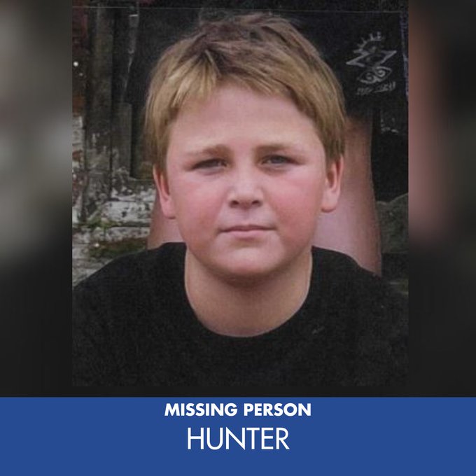 #MISSINGPERSON Australia - The 10-year-old was last seen leaving a Sunbury address about 8am Saturday 13 April. Hunter is described as approximately 165cm tall with a medium build and brown hair. Anyone with information is urged to contact Sunbury Police Station (03) 9744 8111.