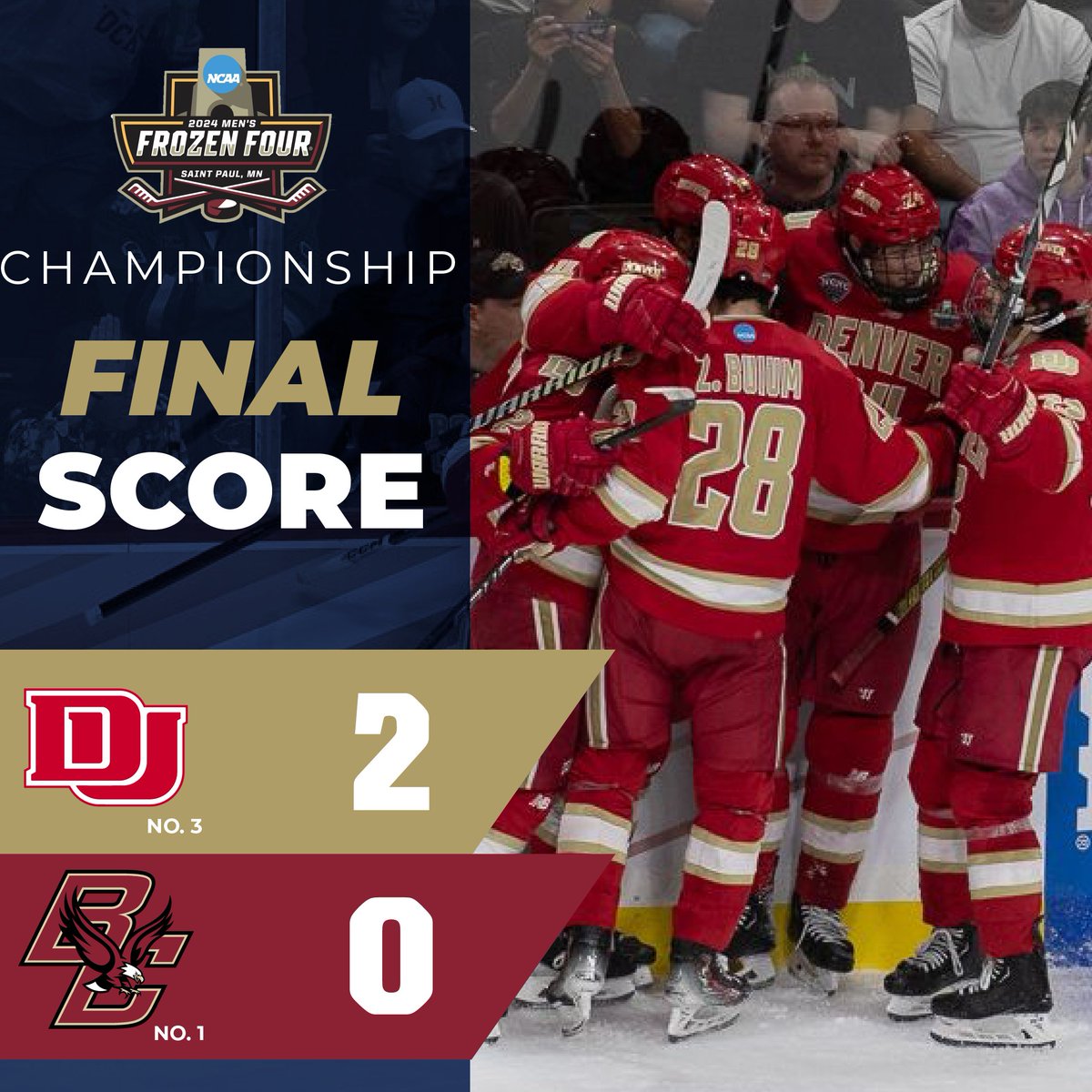 Completed the Beantown sweep for @DU_Hockey's 2nd Natty in 3 years! 🏆 #NCHChockey // #GoPios