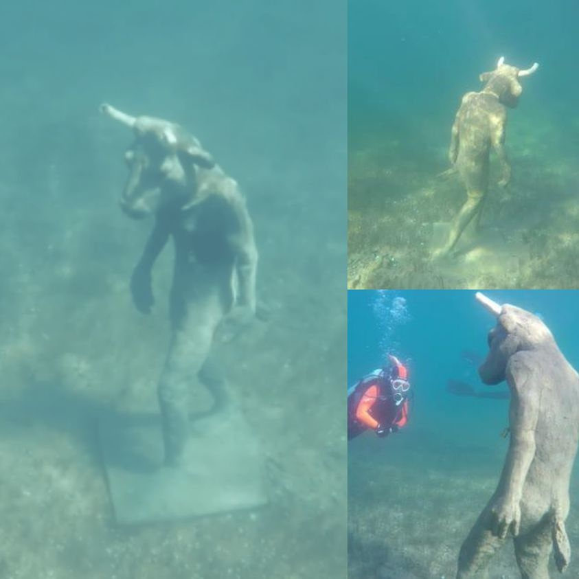 Massive Statue Of Submerged Minotaur Found In Patagonia