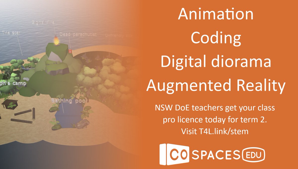 stem.T4L have a limited amount of pro @CoSpaces_Edu accounts we can lend out as part of our loan kit service for NSW DoE teachers. Apply today for your term 2 projects. schoolsnsw.sharepoint.com/sites/STEMShar…