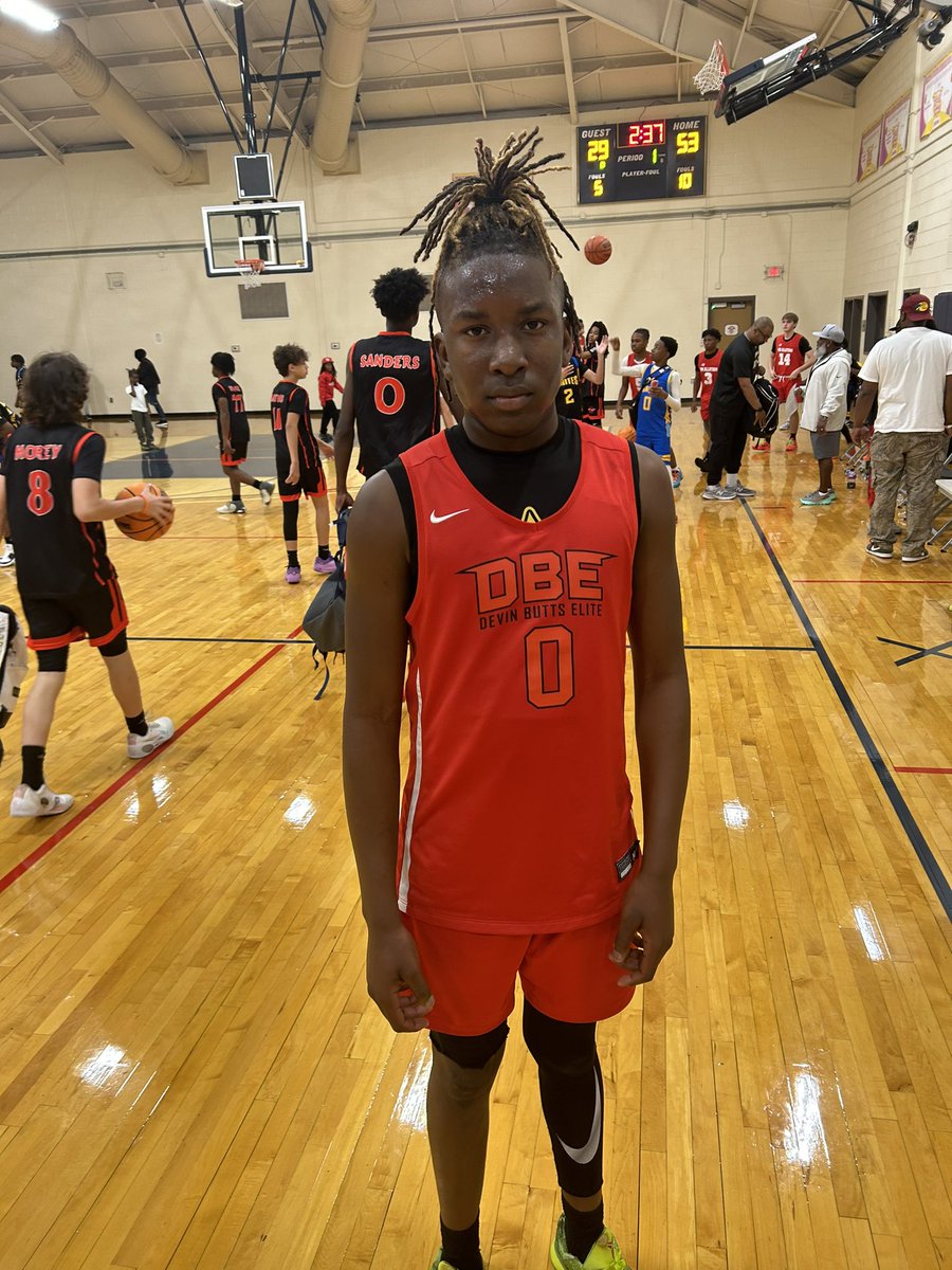 2028 Jay Danielly of @DBE2025 is a super physical forward that lived in the paint feasting on the boards as well as attacking the basket from the perimeter making strong moves to power over defenders! Averaged around 20 points between his 2 games today!